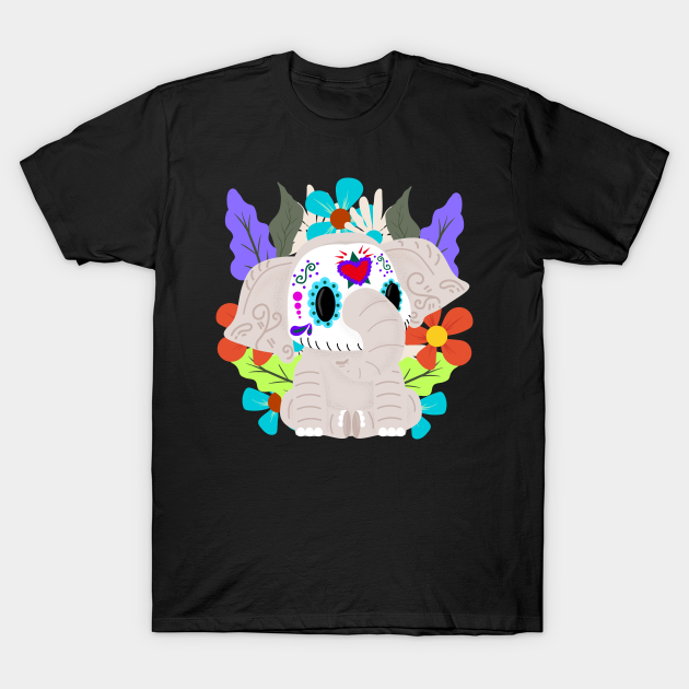 Sugar Skull Elephant Mexicana Halloween Party Sugar Skull - Cute Sugar Skull Elephant Figurine
